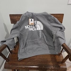 The North Face Gray Hoodie with Front Logo